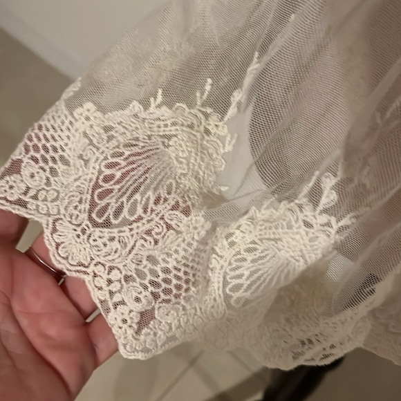 Vintagege havana small knit lace see thru shirt 1454 - Picture 3 of 5